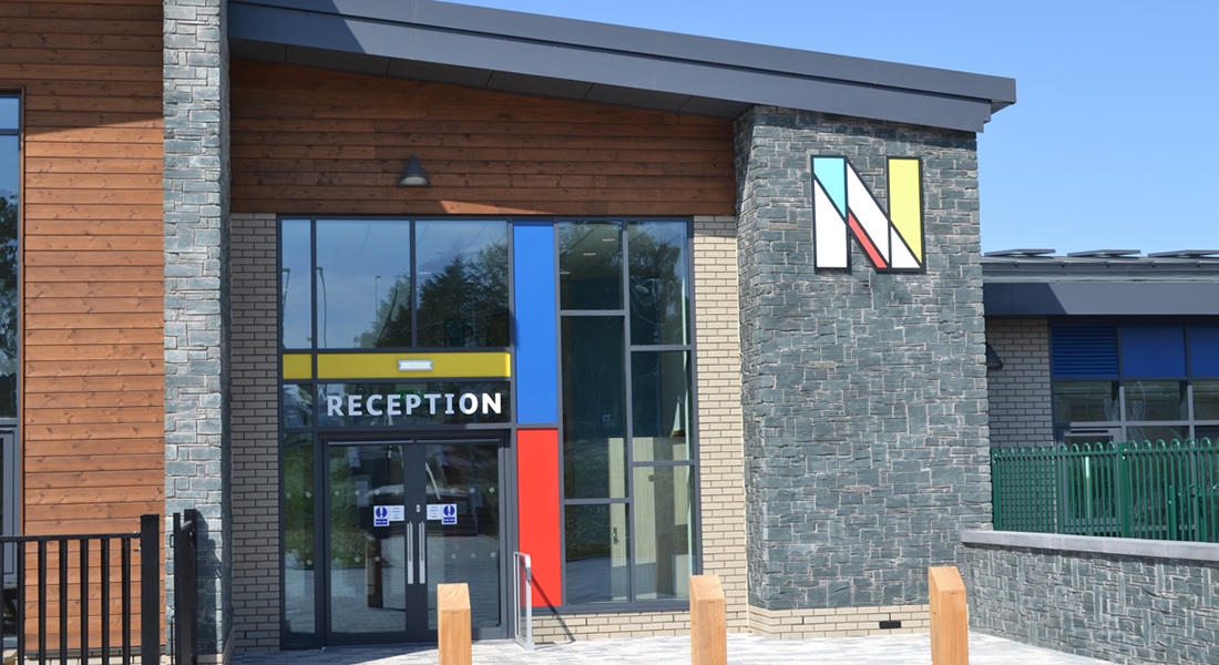 new building entrance