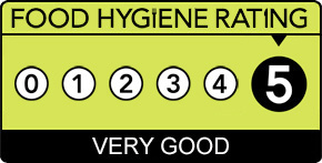 Food Hygiene Rating 5 badge.