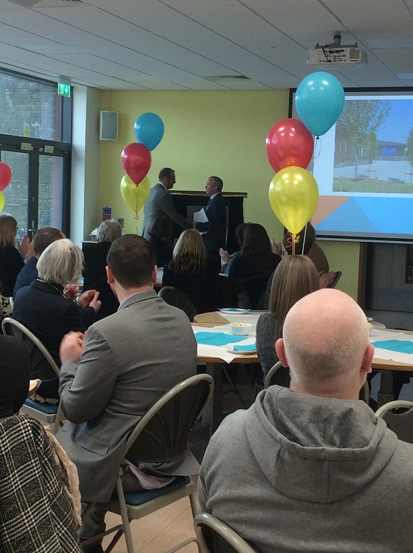Harry Catherall officially opening the school