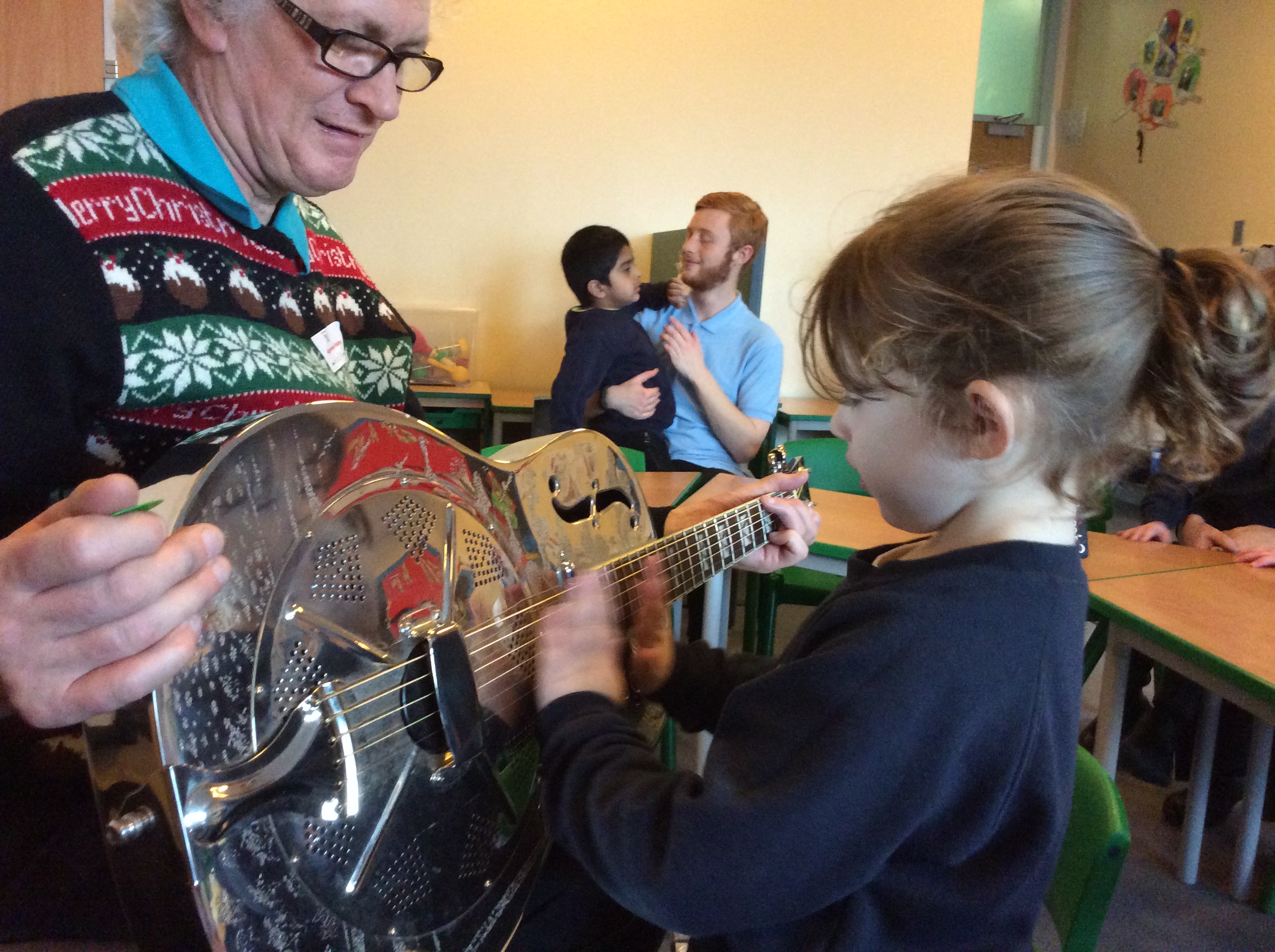 Music Man's Christmas Visit