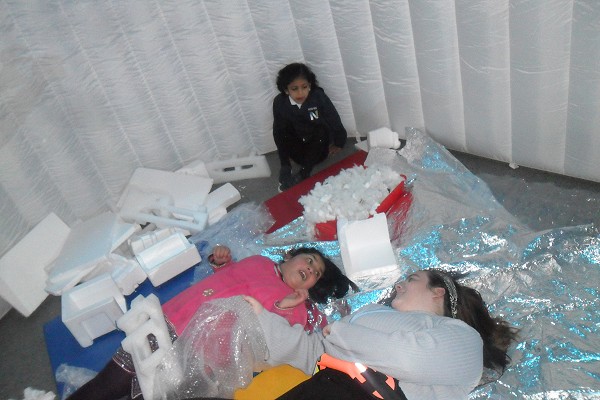 resting in igloo