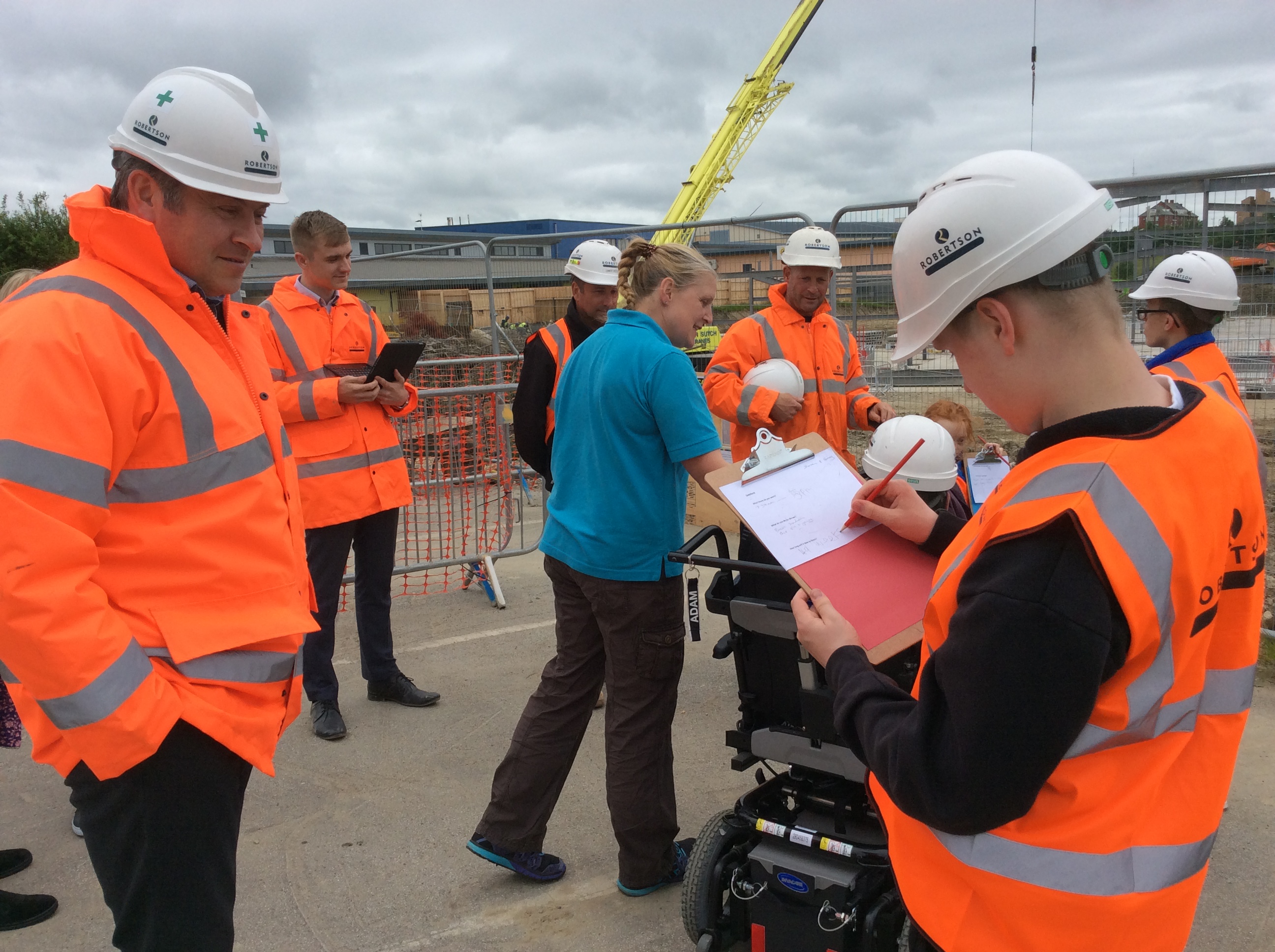 Pupils visit the Building Site