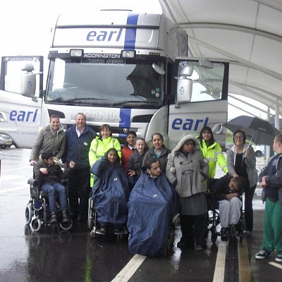 Lorry driving students!
