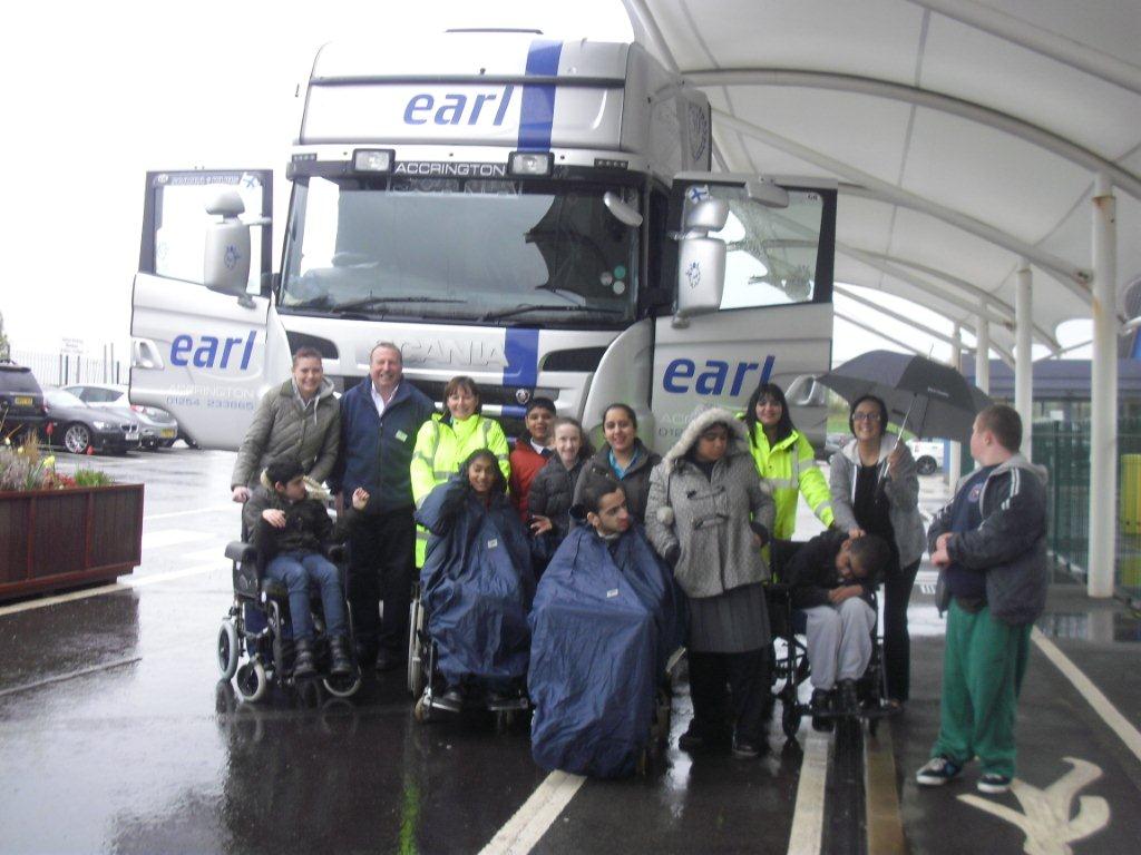 Lorry driving students!